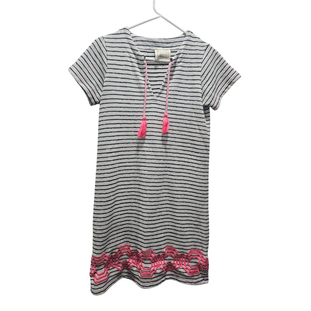 Sail to Sable STS Embroidered Stripe Dress Tassels Size XS